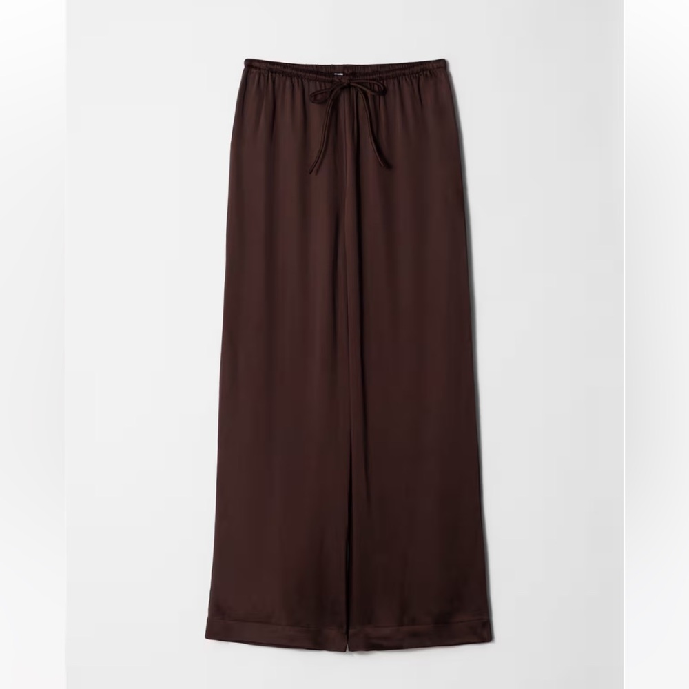 & Other Stories Drawstring Satin Trousers